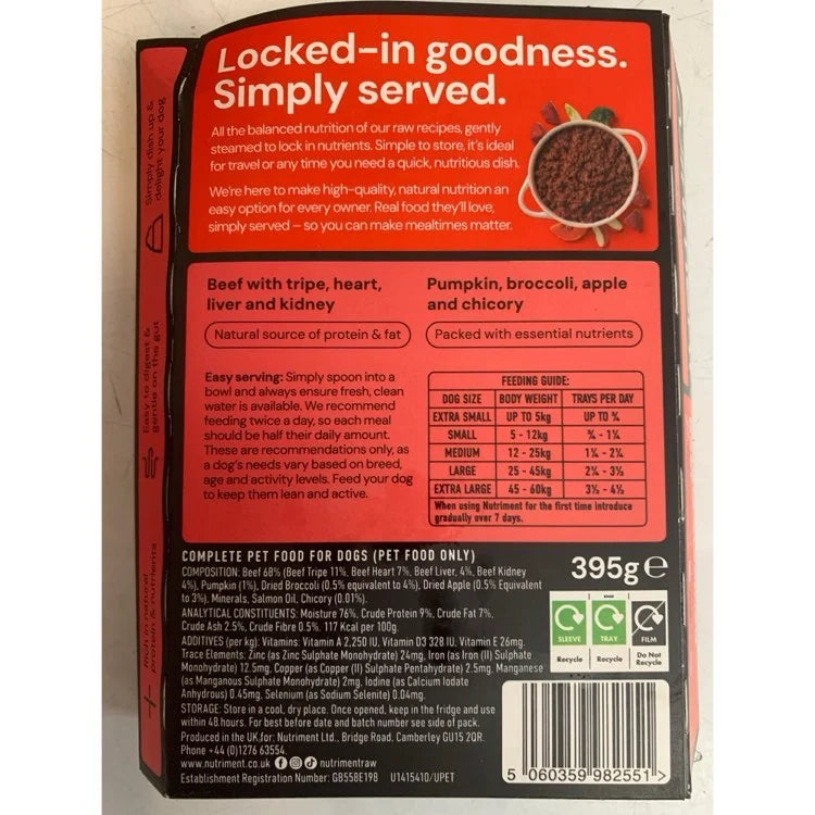 Gently Steamed for Dogs - Nutriment