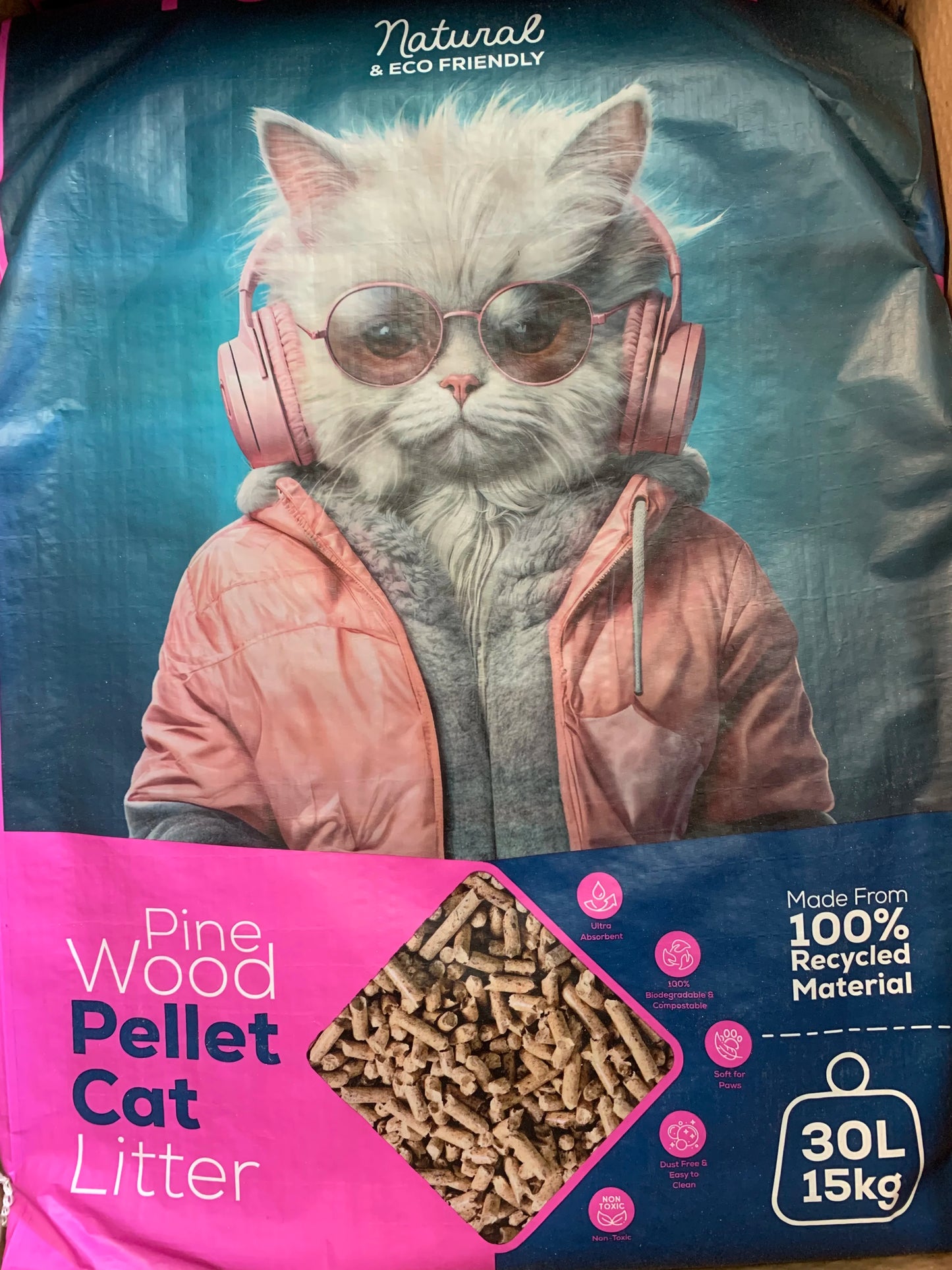 Petisfaction Natural Wood Pellet Cat Litter