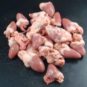 Raw Chicken Hearts